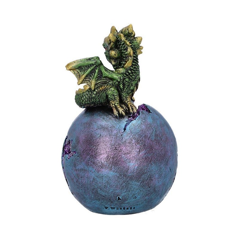 Nemesis Now Geode Guard Green Dragon Sphere Crystal Figurine,12.7cm