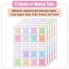Mr. Pen- Weekly Planner Tabs, 100 Pcs, Week Tabs for