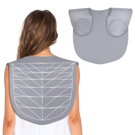 Collar de guía para corte de cabello de silicona impermeable Funnytek, guardacuello para peluquería profesional con líneas de guía para coloración de cabello en salón (Gris)