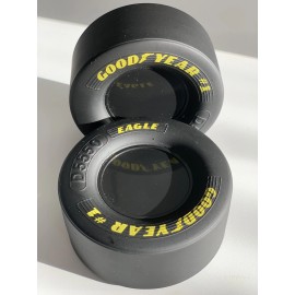 Goodyear 2 X Goodyear Tires NASCAR Racing Slick Race Tire Rubber 3 5/8” X 1.5" 1:8 Scale