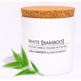 Urban Concepts by DECOCANDLES - Bamboo - Smells Like Fresh Bamboo - Highly Scented Soy Candle - Long Lasting Clean Aroma - Hand Poured in USA (9 Oz. Cork)