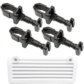 4 Pack RV Refrigerator Vent Clips for Norcold 617772 Replacement, Quarter Turn Panel Fastener for Camper Fridge Vent, Perfect Refrigerator Parts & RV Vent Latch for Norcold (Black)