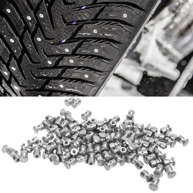 100Pcs Tire Stud High Strength Antiskid Spike Screw Carbide Set