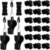 LIANGYUNZE Whistle, 20Pcs Black Professional Sport Whistle Set with Lanyard