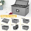VERONLY Stemware Storage Cases,Quilted Wine glass Storage Boxes with Divider-China