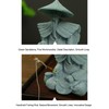 Fisherman Statue Sitting Fishing Old Man Figurine Small Desk Ornament