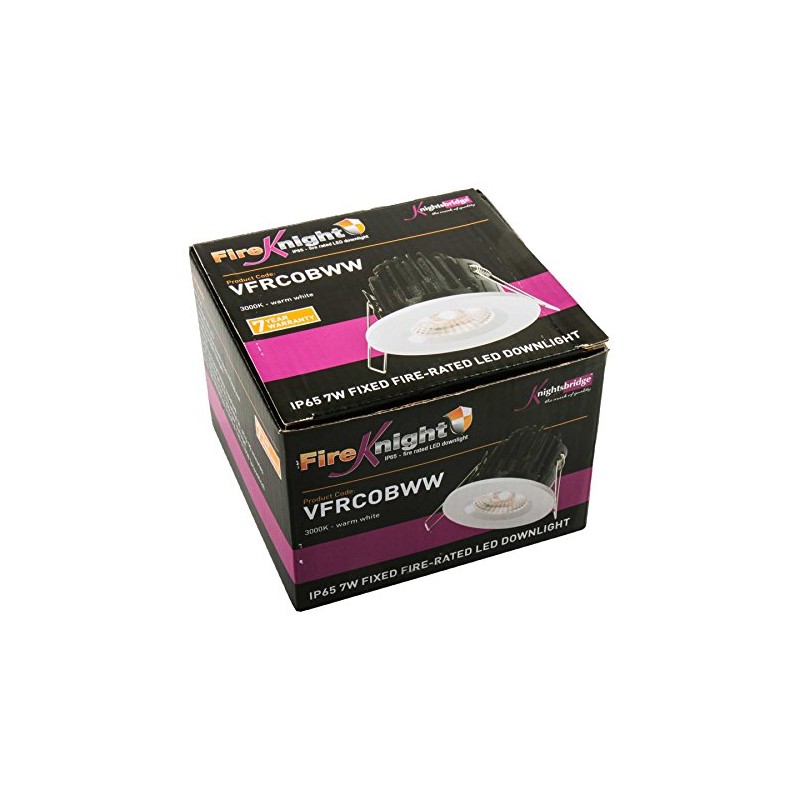 Knightsbridge VFAVRCOBWW IP65 7W LED 3000K Warm White Downlight comes