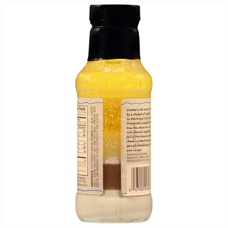 La Martinique Blue Cheese Vinaigrette Dressing 10 Ounce Bottle (Pack