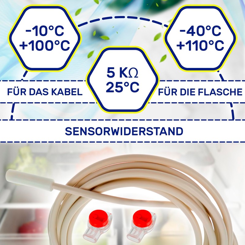 NTC temperature sensor for refrigerator, has the original code 959008800