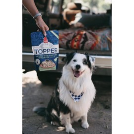 PLATO Pet Treats Air Dried Dog Food Topper, Chicken with Goat Milk & Collagen Recipe, Superfood, Grain Free, Made in The USA, 12oz