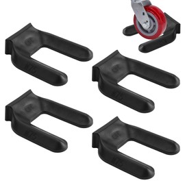 UFURMATE Chair Wheel Stopper 4Pcs Plastic Furniture Coasters Wheels Stoppers No Lift Furniture Wheel Stoppers Non Slip Furniture Caster Pads for Chair Sofa Appliances (Black)