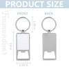Framendino, 20 Pack Sublimation Blanks Keychains Metal Bottle Opener Transfer