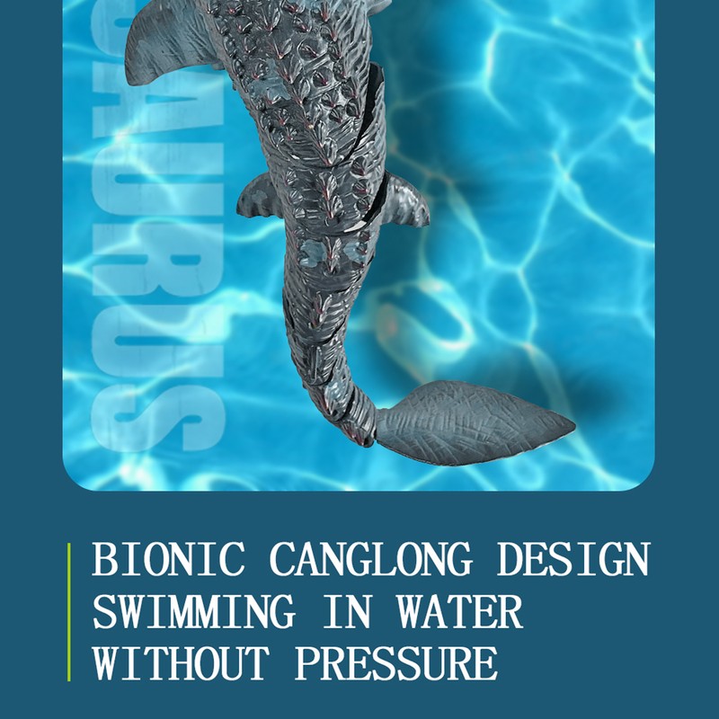 Remote Control Boat Mosasaurus Shape 2.4Ghz High Simulation Waterproof Diving