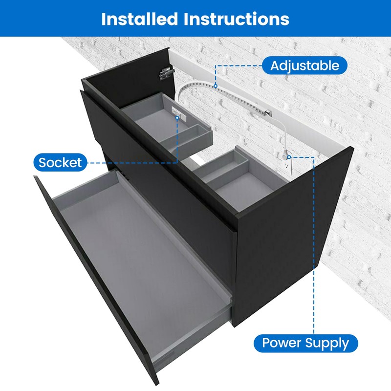 Briidea Drawer Outlet Kit with Two 15Amp AC Outlets, a
