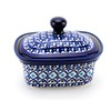 Polish Pottery Market Butter Dish with Lid, 5.75" L x