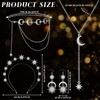 4 Corona de Luna Estrellas Collar y Cadena de Cuerpo