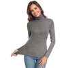 Women Turtleneck Active Base Layer Long Sleeve Layer Tops Dark