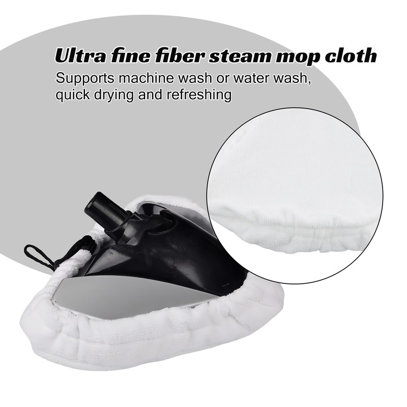 Pinsheng Pack of 8 Steam Mop Replacement Cloths, Microfibre Replacement