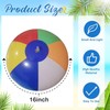 2pcs Rainbow Beach Balls, 16" Inflatable Glitter Confetti Large Beach