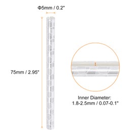 sourcing map 72pcs Bike Reflective Spoke Skins 0.2" Plastic Bicycle Spoke Reflectors Spoke Covers Trim Wrap Wheel 360°Visibility for Road Mountain Bike Motorcycles Decoration, White