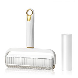 Reusable Lint Roller, Washable Lint Roller Large Handheld Clothes Gel Sticky Rollers with Refills, for Cat Dog Pet Hair Carpets Sofas (Length 16cm)