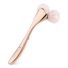 Navaris 3D Rose Quartz Face Roller - Massager with Double