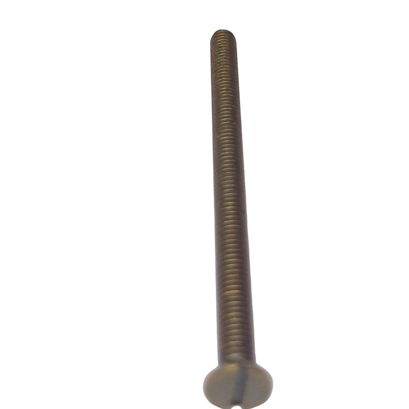 Antique Brass Flat Slotted Countersunk Head Screws, M3.5 x 50mm.