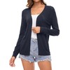 Famrrifuu Women's Cardigan Elegant Cardigan Summer Lightweight Jacket Long Sleeve