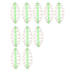 10PC Spring Coil Inline Method Feeder Coil Inline Metal Bait Thrower Feeder Fishing Tackle (S 18x13x3cm / 7.1x5.1x1.2in)