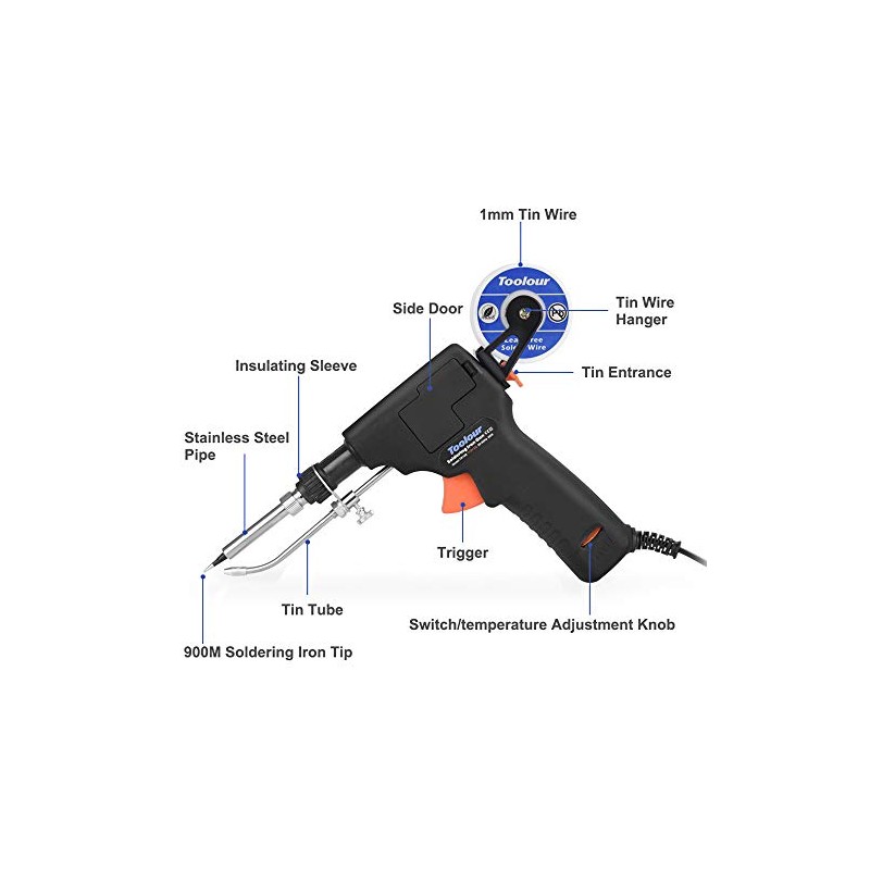 Soldering Gun Kit Industrial Automatic Solder Feeding, 60W Temp Control