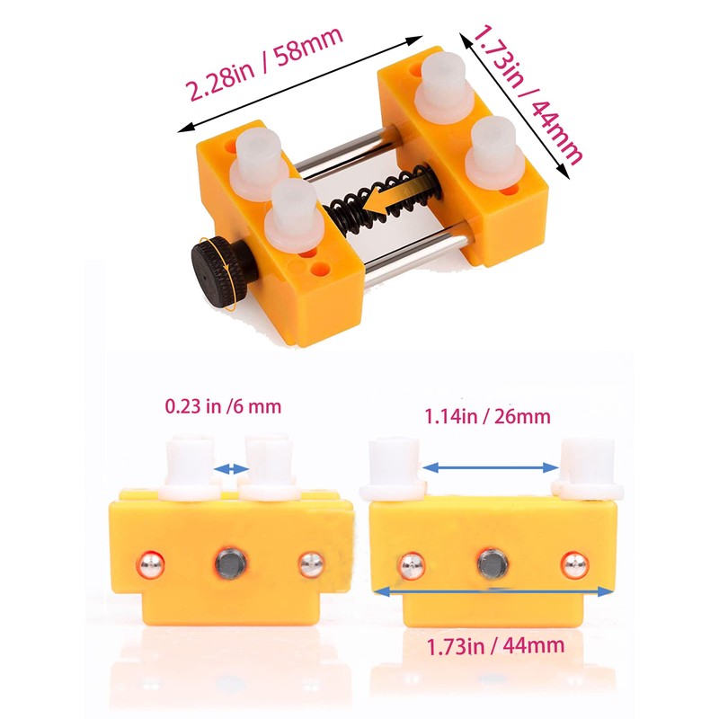 Yoblink Watch Repair Tool Holder Yellow Rubber Base, Adjustable Opener