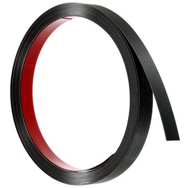 UXCELL Wall Trim, 16.4 ft x 0.59 in Stainless Steel Peel and Stick Self Adhesive Metalized Brushed Finish Strip Border Edge Frame for Home DIY Decoration, Black