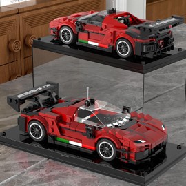 Mould King Speed Champion F296 Racing Car DIY Building Blocks Set & Display Case,Creative Classic Cars for Boys Age 8-12, 27087 Cool Vehicles Model Toys Birthday Gifts for Adults and Kids,416 PCS