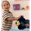 DolliBu Lying Wild Black Bear Super-Soft Stuffed Plush Cuddly Animal