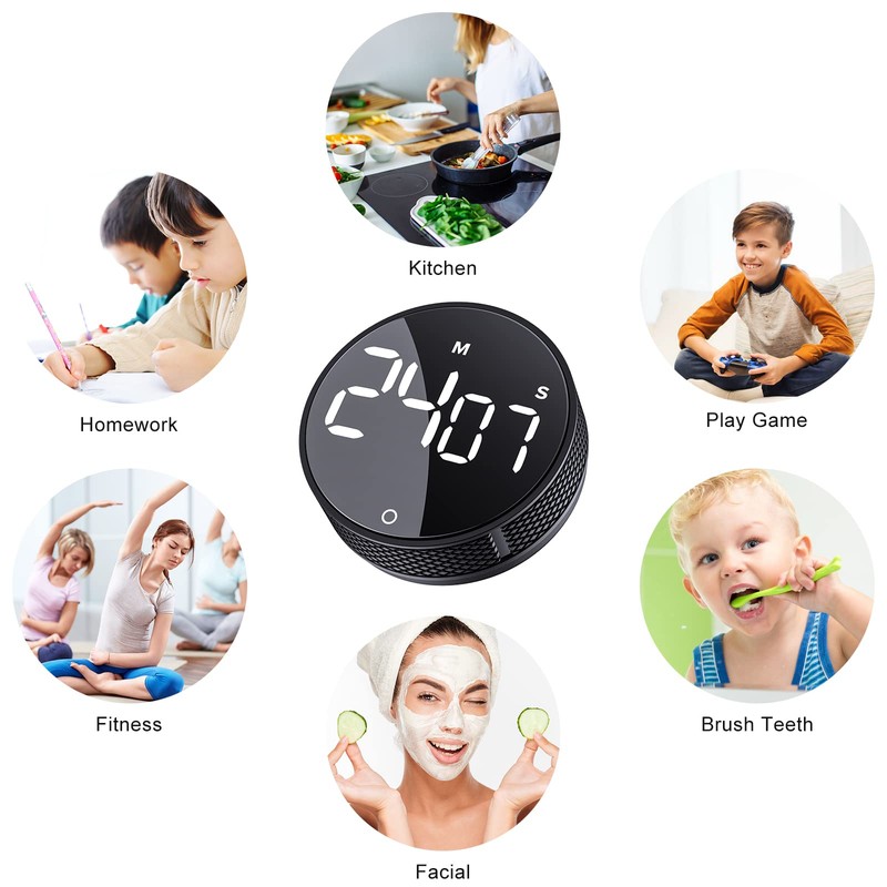 AVINIA Digital Kitchen Timers, Visual timers Large LED Display Magnetic