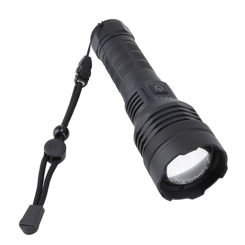 Super Bright Flashlight 30000lm Zoomable 2000m Range Support Power Output
