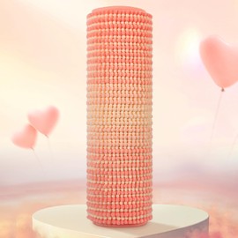 BSICPRO Bathroom Rugs, Bath Mat Rug for Bathroom Non Slip 20 x 32 Inches Water Absorbent Chenille Bathroom Floor Mats Machine Washable (Sweety Pink and Cream)