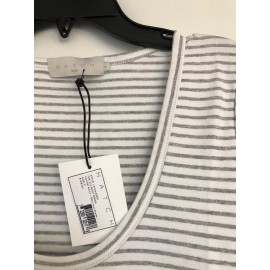 Hatch Maternity Women’s THE 3/4 BODY DRESS White/Grey Striped Size P (Petite)NEW