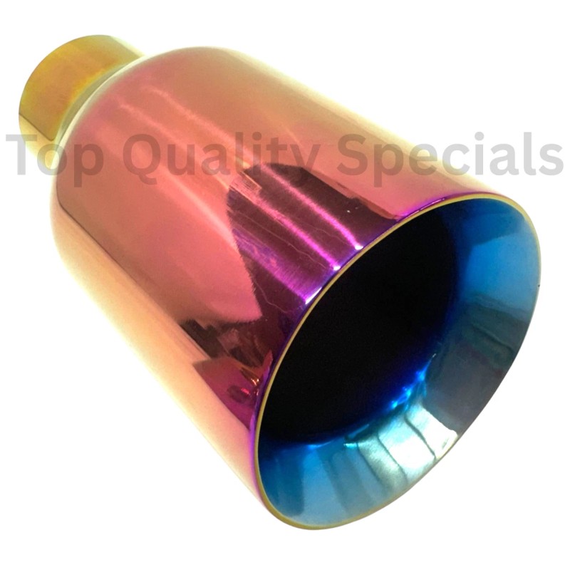 Gearhead PURPLE BURN DOUBLE WALL ANGLED EXHAUST TIP 3" INLET