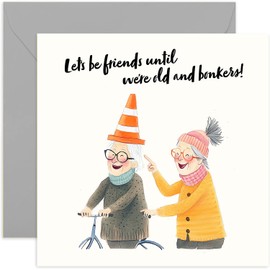 Funny Birthday Cards for Women, Female Best Friend Birthday Greeting Card, Humorous Cards for Special Friend - 30th 40th 50th 60th - Friendship Card - Old and Bonkers Design
