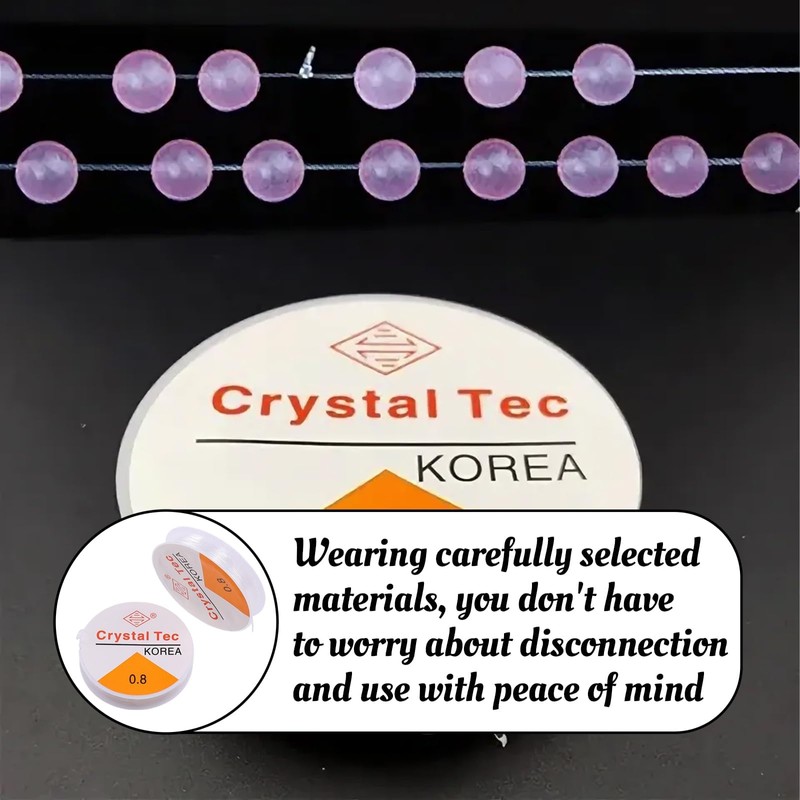 10 Rolls Clear Elastic Thread, Clear Elastic String for Bracelet