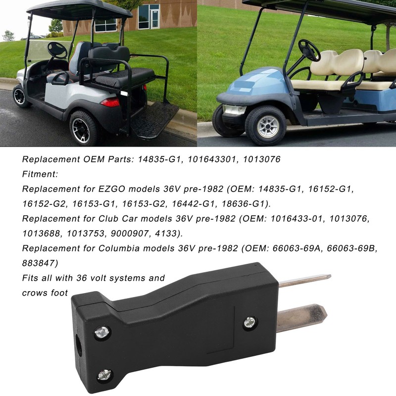 Club Car Charging Plug 2 Prong Crows Foot Replacement for