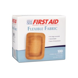 Dukal 1617033 Flexible Fabric Adhesive Bandage 2" x 3" Patch, Pack of 100