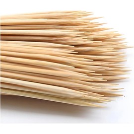 200PCS 8 inch Bamboo Skewers for wooden sticks， BBQ，Appetiser，Fruit，Cocktail，Kabob，Chocolate Fountain，Grilling，Kitchen，crafting and Party. Φ=3mm, More Size Choices 6"/ 8"/10"/12" - Color: 8 inch