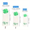 1pc/4pcs Four-leaf Clover Golf Club Head Cover - Durable, Waterproof