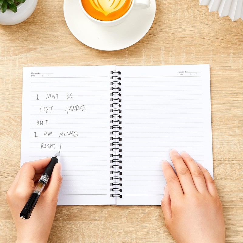 Lewtemi 6 Pack Small Left Handed Notebook 8"x5" Lefty Spiral