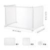 3pcs Transparent Sneeze Guard Partition Board Portable Divider Screen for