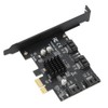 SATA3.0 to PCI E Expansion Card Black ABS 4 Port