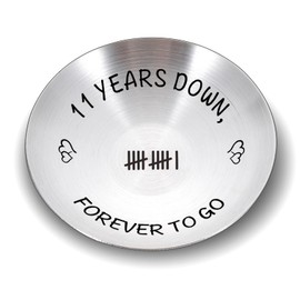 11th Anniversary Steel Gifts,11th Wedding Anniverary Gifs,11 Year Anniversary Gif for Her Him,Steel Gifts for 11th Anniversary,Christmas Gifts for Husband Wife,Anniversary Jewelry Tray Ring Holder