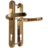  UPVC Door Handles - Polished Brass Lever/Lever 92mm PZ